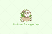 Lily of the Valley Bunny Clipart, an Animal Illustration by Blumensdiary (Thumbnail 6 of 6)