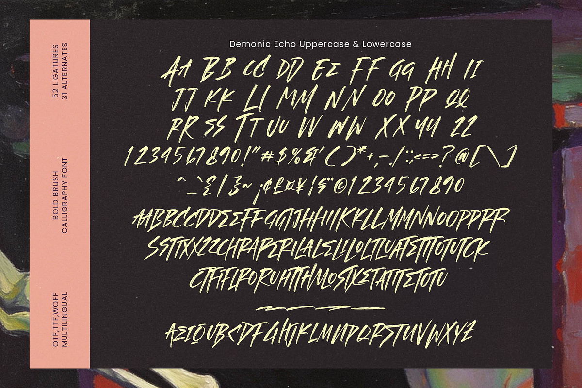 Demonic Echo Bold Brush Calligraphy, a Script Font by stylishtype.co (Photo 18 of 20)