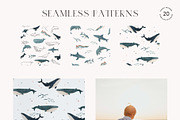 Ocean Animals: colored & outline, a Pattern Graphic by imajineko (Thumbnail 4 of 12)