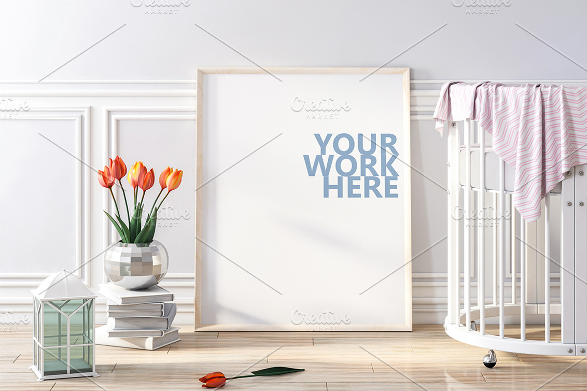 10 PSD frames mockup with flowers, a Books & Magazine Mockup by Radmila (Photo 8 of 8)