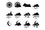 Weather vector Icons - sun, moon, an Object Graphic by RODINA (Thumbnail 1 of 3)