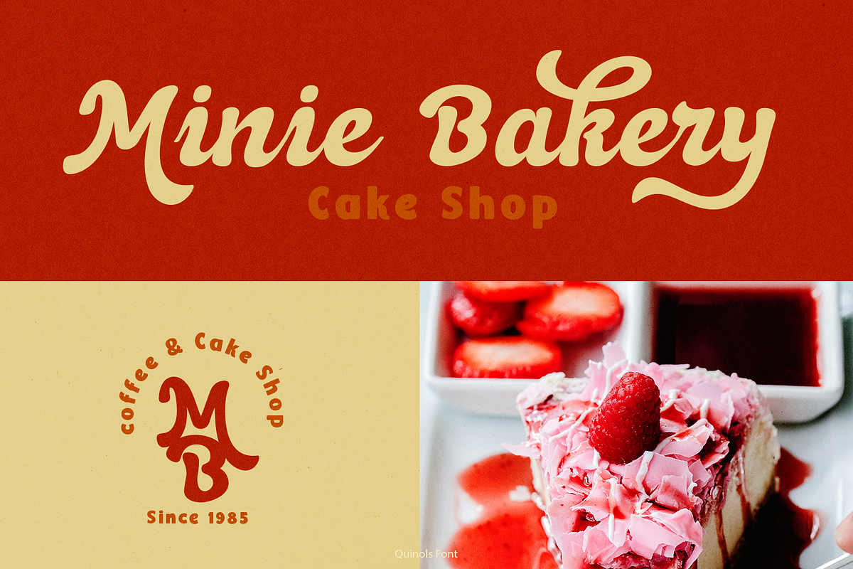 Quinols Retro Script, a Script Font by madeDeduk (Photo 3 of 10)