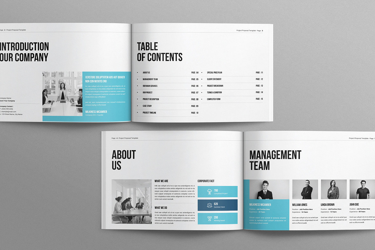 Project Proposal Template Landscape, a Brochure Template by Work-Envance (Photo 3 of 8)