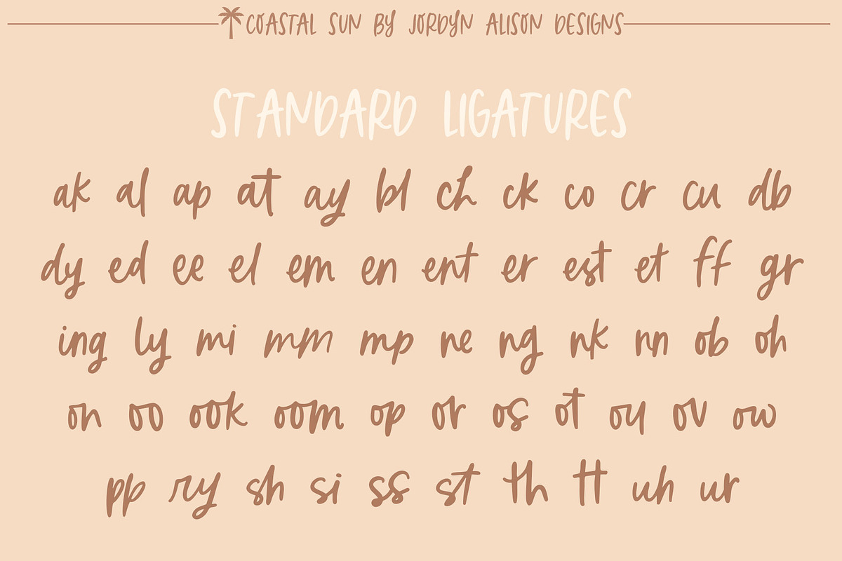 Coastal Sun Font, a Handwritten Font by Jordyn Alison Designs (Photo 3 of 9)
