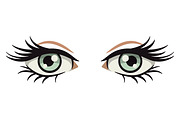 Anime Style Vector Set of Flat Eyes., a Person Illustration by Gomolach (Thumbnail 3 of 25)