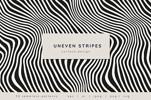Uneven Stripes | Surface Design, a Pattern Graphic by Curly_Pat