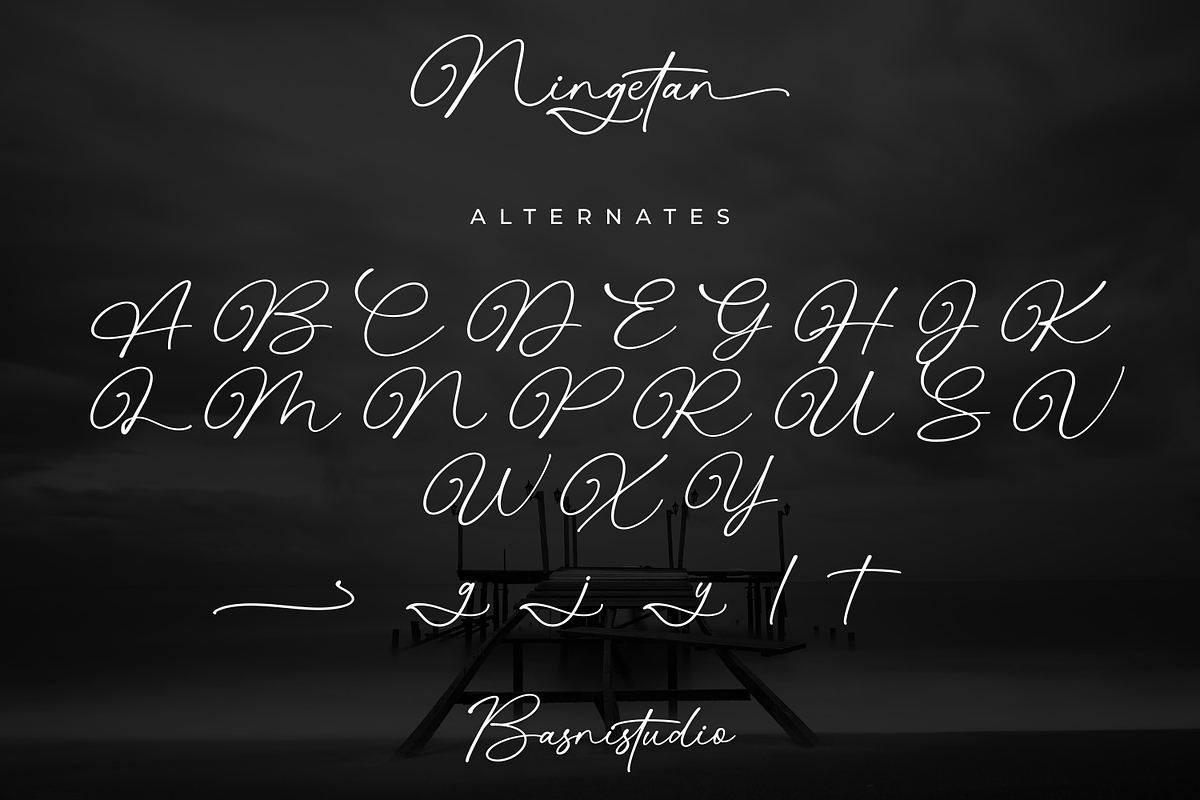 Ningetan Handwritten Font, a Handwritten Font by Basnistudio (Photo 13 of 14)