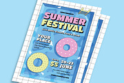 Flat Design Summer Festival Flyer, a Flyer Template by graphicook (Thumbnail 3 of 3)
