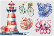Watercolor Summer Clipart, an Illustration by Design Market (Thumbnail 4 of 5)