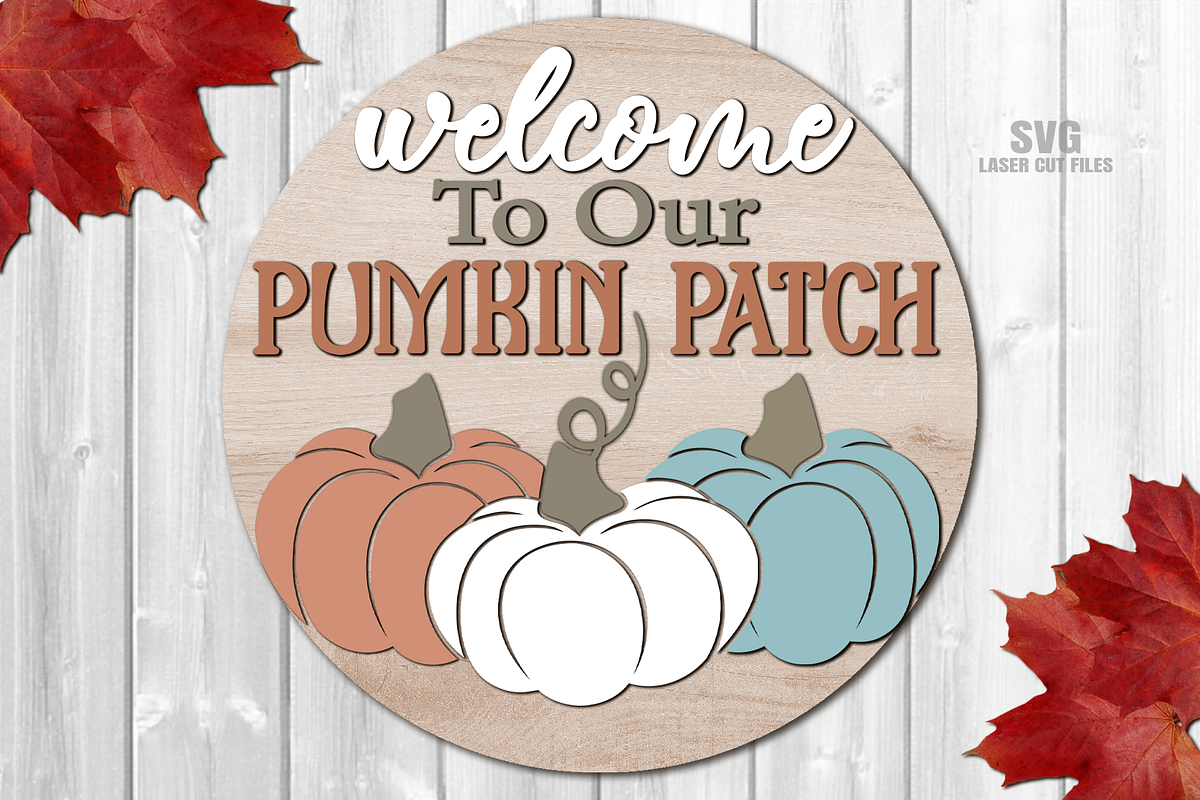 Pumpkin SVG | Fall Sign Laser Files, a Graphic by Cloud9DesignSVG (Photo 1 of 3)