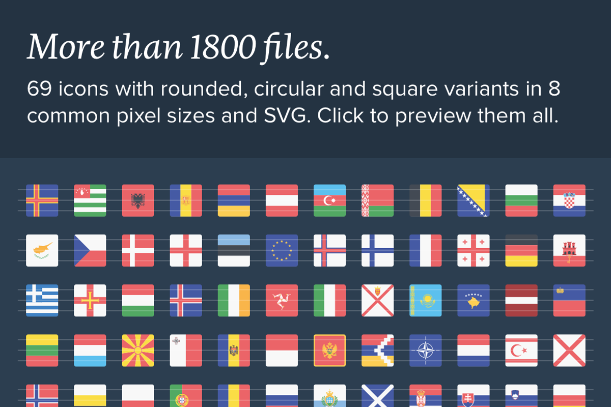 The Flags of Europe Icon Set preview 2