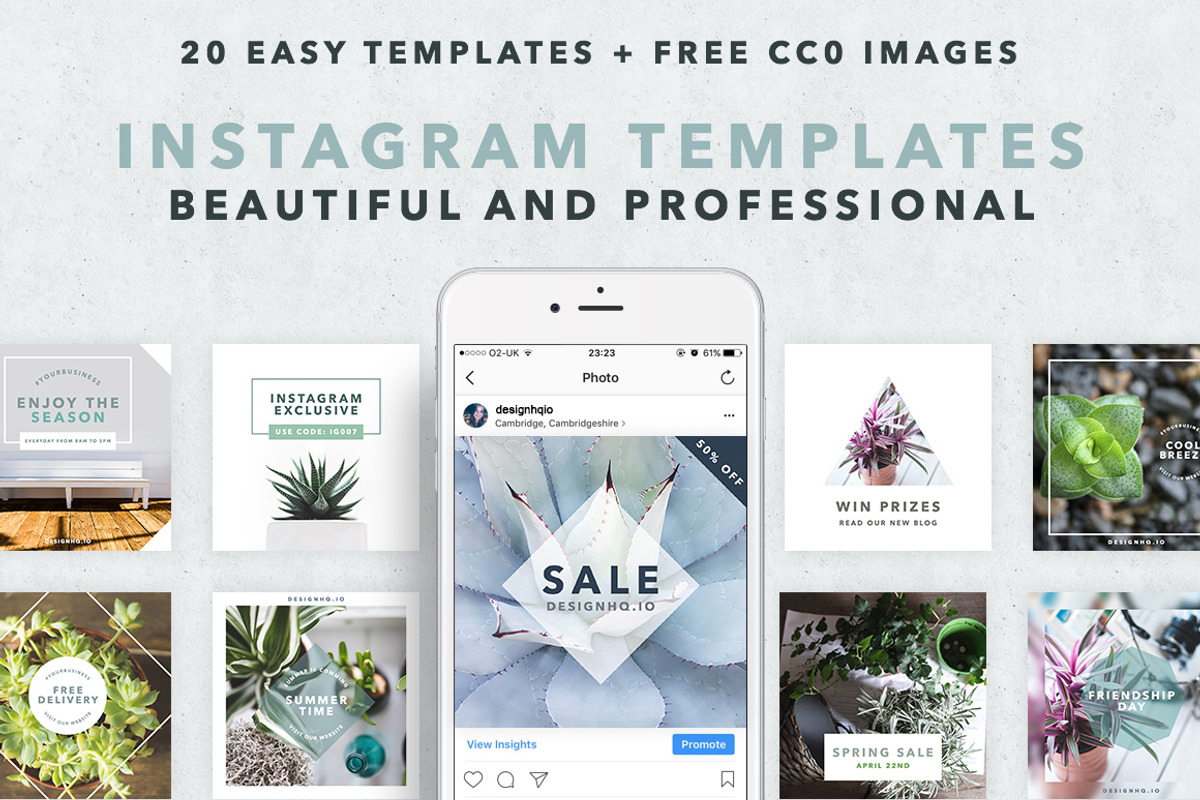 20 INSTAGRAM SOCIAL MEDIA TEMPLATE, a Social Media Template by DESIGN HQ (Photo 3 of 3)
