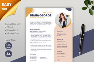 ATS Resume CV Word & Google Docs 29, a Resume Template by MrCam Template Resume|CV