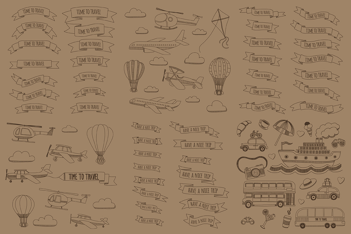 BIG BUNGLE Vector travel set, an Object Graphic by Art Loft (Photo 16 of 18)