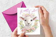 Embroidery Easter Sheep & Flower PNG, an Object Graphic by V Design Creator (Thumbnail 5 of 8)