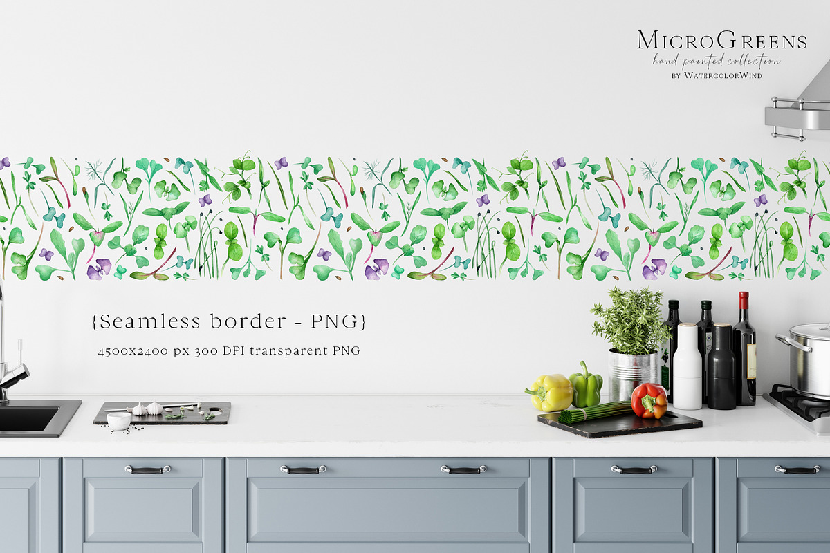 Microgreens sprouted seeds clipart, a Food Illustration by Ksenia Shmakova (Photo 6 of 8)