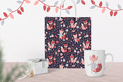 Cute foxes patterns and clipart, a Pattern Graphic by Inna Moreva (Thumbnail 5 of 7)