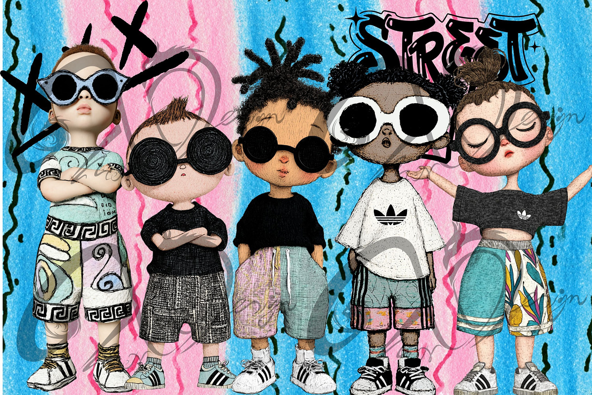 Street Style Squad: A funky clipart, a Person Illustration by NiiiNArt (Photo 5 of 6)