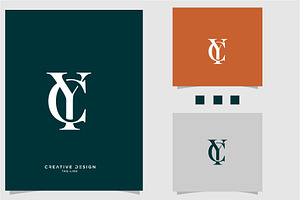 Alphabet Letters Icon Logo CY or YC