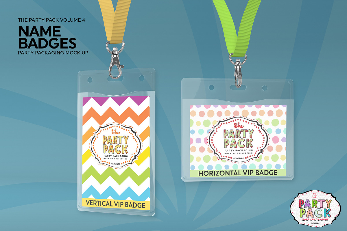 Name Badges with Lanyards Mockup, a Cups & Container Mockup by INCDesign (Photo 5 of 7)