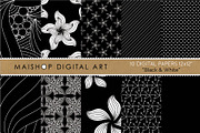 Digital Papers Black & White, a Pattern Graphic by Maishop (Thumbnail 1 of 3)
