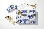 Indigo Safari Luxury Print Designs, a Pattern Graphic by TSTUDIO (Thumbnail 5 of 11)