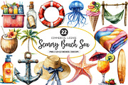 Scenery Beach Sea Summer PNG, an Illustration by SinaCreation (Thumbnail 1 of 5)