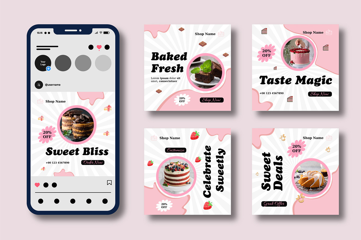 Bakery and Dessert Shop Social Media