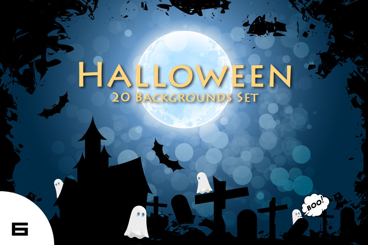 Halloween Backgrounds Set, an Illustration by PictureInStock (Photo 1 of 2)