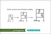 Minimal yard game icons, an Outline Icon by Picture Window (Thumbnail 4 of 5)