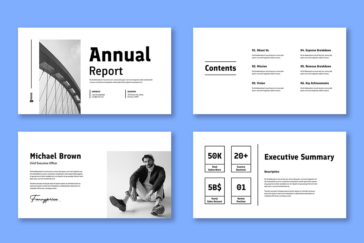 Annual Report Presentation, a Presentation Template by ContestDesign (Photo 2 of 6)