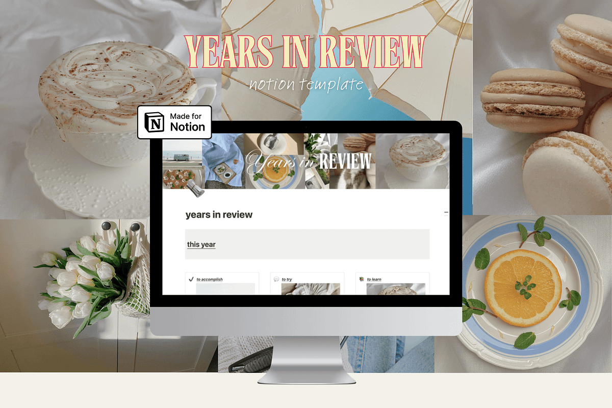 Years in review - Notion template, an App Template by Iasan Design (Photo 2 of 6)
