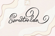 Esmetralda - Handwritten Font, a Script Font by FHFont (Thumbnail 1 of 10)