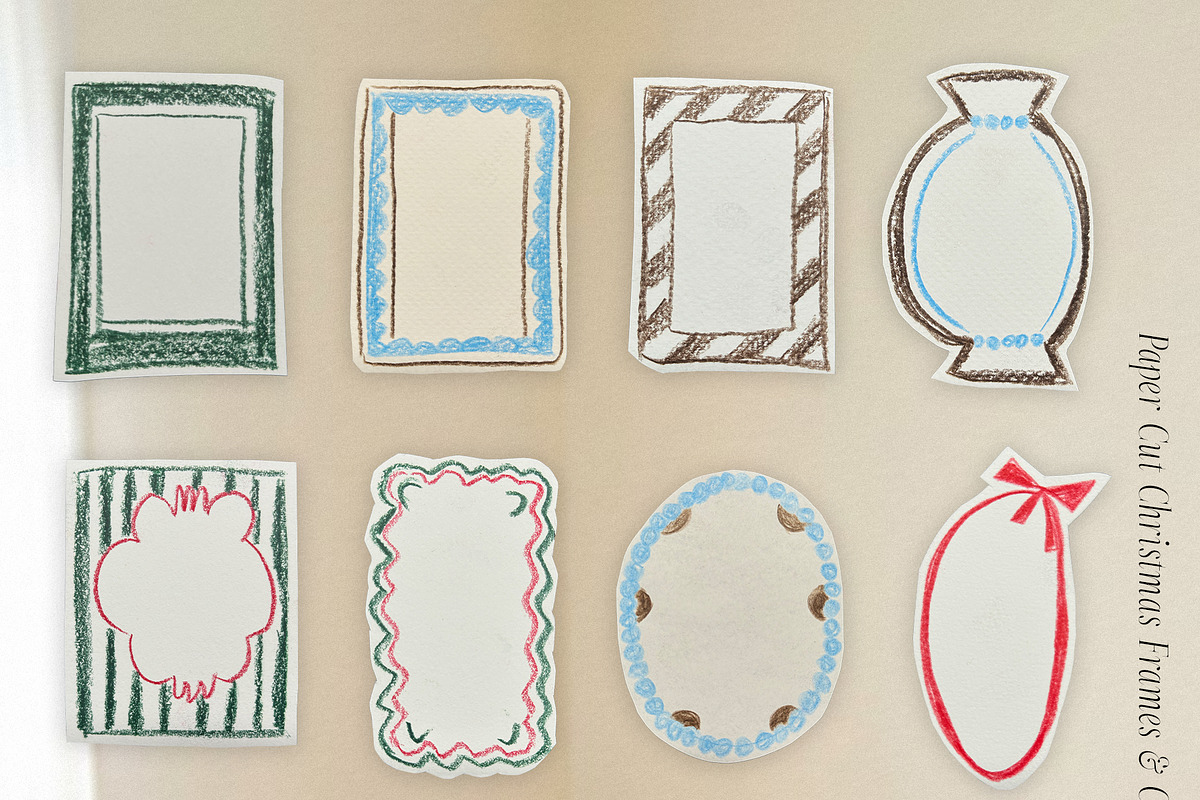 Paper Cut Christmas Frames & Cards, an Object Graphic by divanovskaya_nv (Photo 9 of 18)