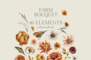 Farm Bouquet - autumn florals, an Illustration by AleksaArt (Thumbnail 9 of 13)