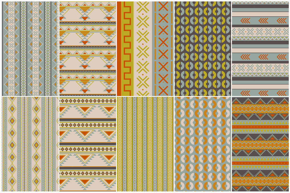Ethnic - Seamless patterns, a Pattern Graphic by Deveze Art & Co (Photo 9 of 9)