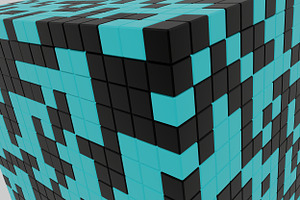 Blue And Black Cubes Backgrounds