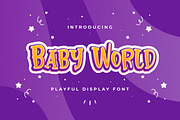 Baby World - Playful Display Font, a Script Font by StringLabs (Thumbnail 1 of 8)
