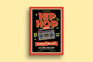 Hip Hop Party Flyer, a Flyer Template by megarez