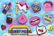 Sweet Pixel Art Clipart Collection, an Education Illustration by Dapper Dudell (Thumbnail 1 of 3)