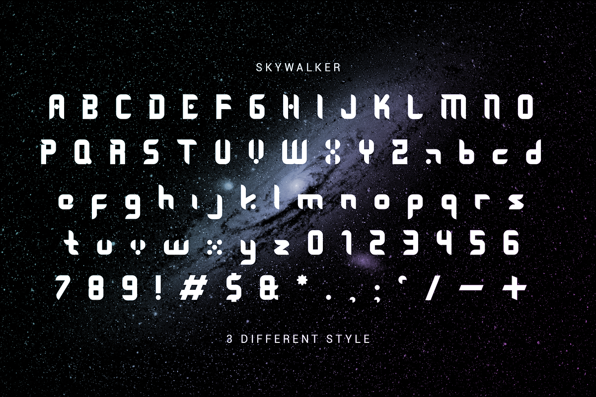 Skywalker - Futuristic, a Sans Serif Font by Noun Visual (Photo 4 of 9)