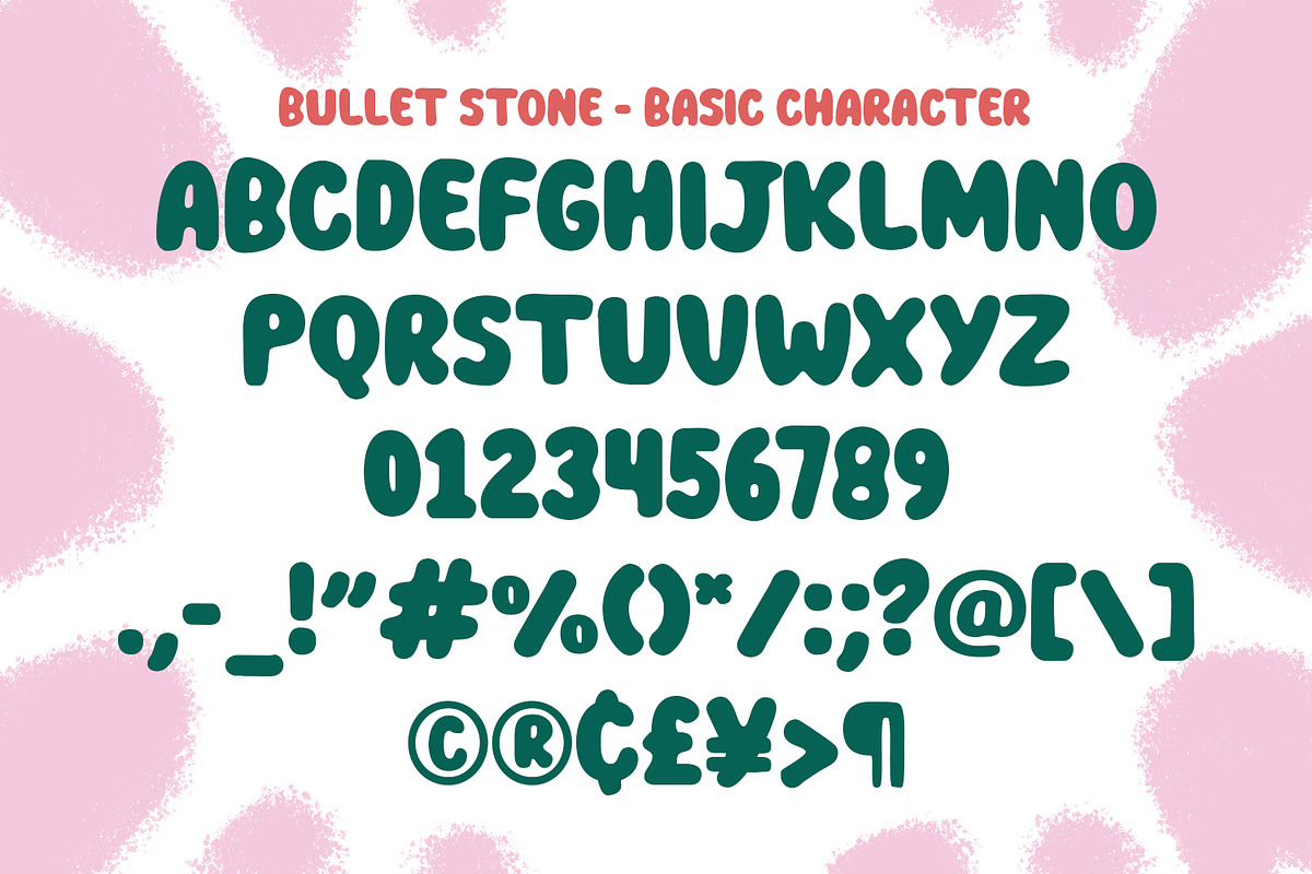 Bullet Stone – Bubble Display Font, a Handwritten Font by Almarkhatype (Photo 9 of 11)