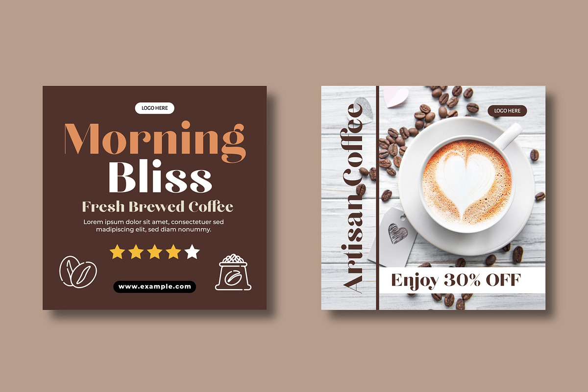 Coffee Sale Social Media Post, a Social Media Template by MightyDesign (Photo 3 of 8)