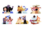 Toxic relationships concept set, a Person Illustration by PaperTrident (Thumbnail 1 of 7)