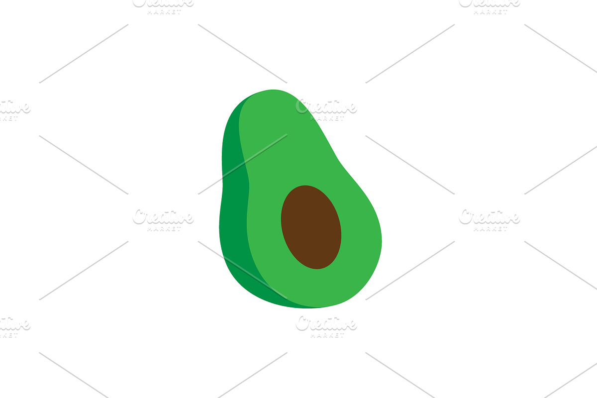 Avocado. Fresh organic vegetable, an Object Illustration by GraphiShop