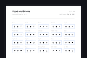 Food and Drinks Icon Set, a Solid Icon by 123done (Thumbnail 2 of 2)
