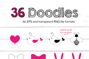 Girlie Doodles Design Set, a Decorative Illustration by Maggie Stilwell Design (Thumbnail 2 of 7)