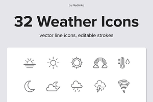 Weather Line Icons