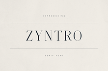 Zyntro – Elegant High-Contrast Serif