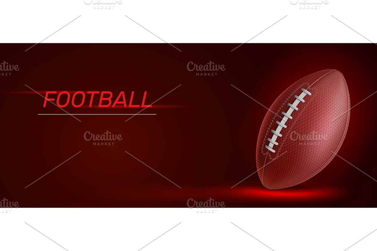 Realistic American football ball, an Object Illustration by Vectorbuum